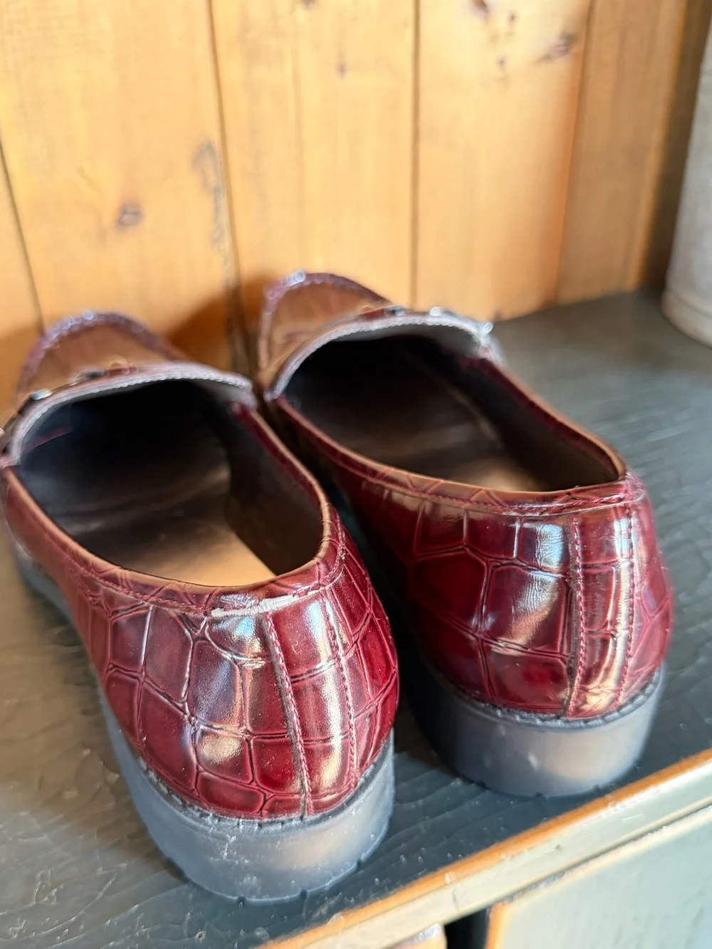 Anne Klein 2 iFlex Aklange Slip-on Loafer Burgundy Brown 9